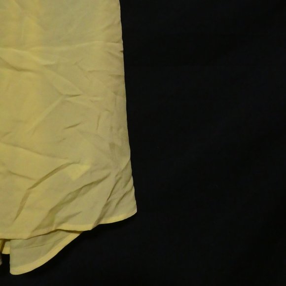H&M | size 8 | Pastel Yellow Stylish Spaghetti Strap Chiffon Top | Camisole - Picture 5 of 13